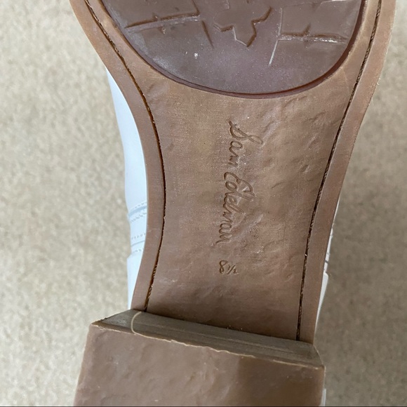 Sam Edelman Dalma Biker Bootie Ivory  Leather 8.5 - Picture 12 of 13